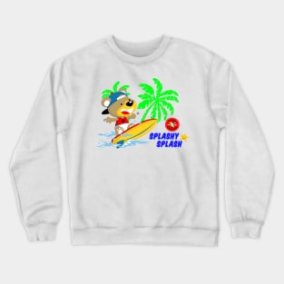 Splashy Splash ABDL PUPPY dog surfing - age play Crewneck Sweatshirt